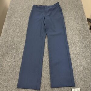 Vintage Patriot Dress Pants Mens 36R Blue‎ Polyester Unhemmed Uniform Style